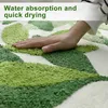50 * 80 cm Badematte mit grünen Blättern Beflockung Produktbild-Vorschau 2