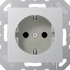 JUNG Steckdose 1f alu glz A500 UP IP20 ZP Anteprima dell’immagine prodotto 1