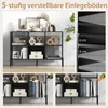 COSTWAY Bücherregal mit 6 Fächern, Standregal mit erhöhten Produktbild-Vorschau 4