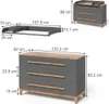 Přebalovací pult Vitalispa Malia Grey/Artisan 133.2 x 98 cm Náhled obrázku produktu 6