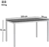Outsunny Gartentisch Aluminium 120x70 cm Wetterfest Produktbild-Vorschau 3