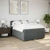 vidaXL Boxspringbett mit Matratze Dunkelgrau 140x190 cm Produktbild-Vorschau 5