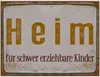 Blechschild - Heim für schwer erziehbare Kinder - Vintage Produktbild-Vorschau 1
