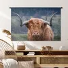 MuchoWow® Wandteppich Wandbehang Schottisches Hochlandrind Produktbild-Vorschau 6
