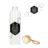 Glasflasche 1 Liter Bamboo Trinkflasche Borosilikatglas mit Produktbild-Vorschau 2