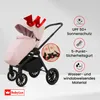 BabyLux® Kinderwagen 3in1 Set ROSSO, Rosa Faltbar Leicht Produktbild-Vorschau 4