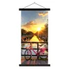 MuchoWow® Textilposter Amsterdam - Blumen - Brücke - Produktbild-Vorschau 1