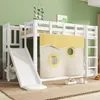 Łóżko piętrowe Flieks 90x200 cm ze zjeżdżalnią i Podgląd zdjęcia produktu 3