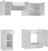 Küchenmöbel-Set weiß glänzend 5 Stück 180 cm Produktbild-Vorschau 7