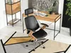 A modern office setup with a desk, chair, and shelving unit. Voir les images du produit