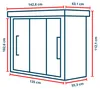 GFP Primeyard Armadio da esterno in metallo 135x55x112 cm Anteprima dell’immagine prodotto 12