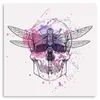 Leinwandbild totenkopf und libelle 60x60 cm Feeby farbe Produktbild-Vorschau 3
