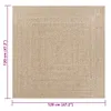 vidaXL Tapis ZIZUR 120x120 cm Aspect jute Intérieur et Voir les images du produit 10