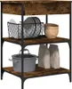 vidaXL Küchenwagen Räuchereiche 60x48x89,5 cm Holzwerkstoff Produktbild-Vorschau 5