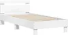 Giroletto con testiera e luci LED bianco 90x200 cm Anteprima dell’immagine prodotto 6