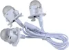Three white LED lights with wires on a white background. Produktbild-Vorschau