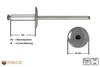 200, 5 x 18mm K16 Fassadennieten Nieten Blindnieten Produktbild-Vorschau 3