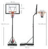 HOMCOM Mobiler Basketballständer Basketballkorb Produktbild-Vorschau 3
