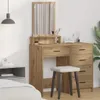vidaXL Schminktafel, Artisan-eikenhout, 50 x 41 x 140 cm, Productafbeelding-voorbeeld 2