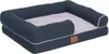 A dark gray and light gray orthopedic dog bed is shown against a white background. Anteprima dell’immagine prodotto
