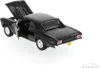 A black 1970 Dodge Charger R/T model car with its hood and driver's door open, displayed on a white background. Náhľad obrázku produktu