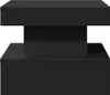 A front view of a black, modern, tiered side table. Produktbild-Vorschau