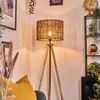 Obenetto Stehlampe mit Holzfuß und Schirm aus Bambus Produktbild-Vorschau 7