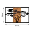 A metal wall art depicting an acacia tree with dimensions indicated. Anteprima dell’immagine prodotto