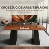HOMCOM Schreibtisch 140 cm, Computertisch mit 4 offenen Produktbild-Vorschau 4