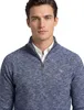 Gant Baumwolle Half-Zip-Pullover blau meliert normale Produktbild-Vorschau 1