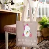 Mr. & Mrs. Panda Tote Bag Einhorn Gemüse - Braun Pastell - Produktbild-Vorschau 4
