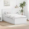 vidaXL Bettrahmen mit Kopfteil Weiß 100 x 200 cm Produktbild-Vorschau 2