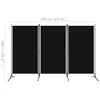 A three-panel room divider is shown against a white background with dimensions indicated. Náhled obrázku produktu