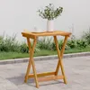 vidaXL Skladací záhradný stôl 50x36x60 cm z masívneho dreva Náhľad obrázku produktu 2