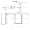 Stalowa obudowa NEMA 4X, 60 x 40 x 25 cm - wodoodporna i Podgląd zdjęcia produktu 10