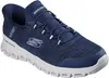 A blue Skechers sneaker with a white sole, shown from the side. Anteprima dell’immagine prodotto
