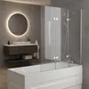 140x130CM Attacco per vasca da bagno in vetro Vasche da Anteprima dell’immagine prodotto 9