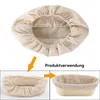 4er Set Leineneinsätze für Brot-Gärkörbchen – 2 runde (30×9 Produktbild-Vorschau 6