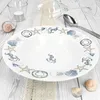 Neptun 6er Set maritime Suppenteller tiefe Teller Porzellan Produktbild-Vorschau 3