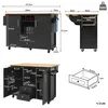 Kücheninsel Buffetschrank 120x73x92cm Küchenwagen klappbare Produktbild-Vorschau 4