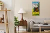 Dekor Leinwand Uhr Wandbilder 30x60 Gemälde Wiese Hütte Produktbild-Vorschau 3