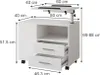Comodino camera da letto Vicco Bora Bianco 80 x 88 cm con Anteprima dell’immagine prodotto 2