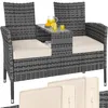 CASARIA® Gartenbank Sitzbank inkl. Auflagen Wetterfest Produktbild-Vorschau 1