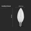 V-TAC LED žiarovka 4,5W E14 Candle VT-1855 neutrálna 470lm Náhľad obrázku produktu 4
