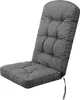 A gray chair cushion with a high back, shown against a white background. Produktbild-Vorschau
