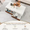 COSTWAY stolik kawowy z 2 szufladami i 2 półkami, Podgląd zdjęcia produktu 6