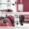 Set de 3 Valises Trolley Rigides - ABS - rouge Voir les images du produit 4