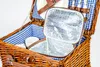 Kosz piknikowy koszyk wiklina termotorba sztućce talerze Podgląd zdjęcia produktu 25