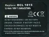 A close-up of a black label with text and symbols. Náhled obrázku produktu