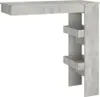 vidaXL Nástenný barový stôl Concrete Grey 102x45x103,5 cm Náhľad obrázku produktu 1
